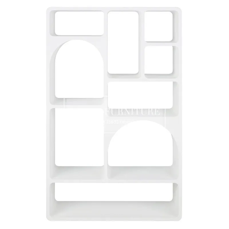 

French all-solid wood wabi-sabi wind display stand Small apartment living room floor cabinet Nordic solid wood cave storage