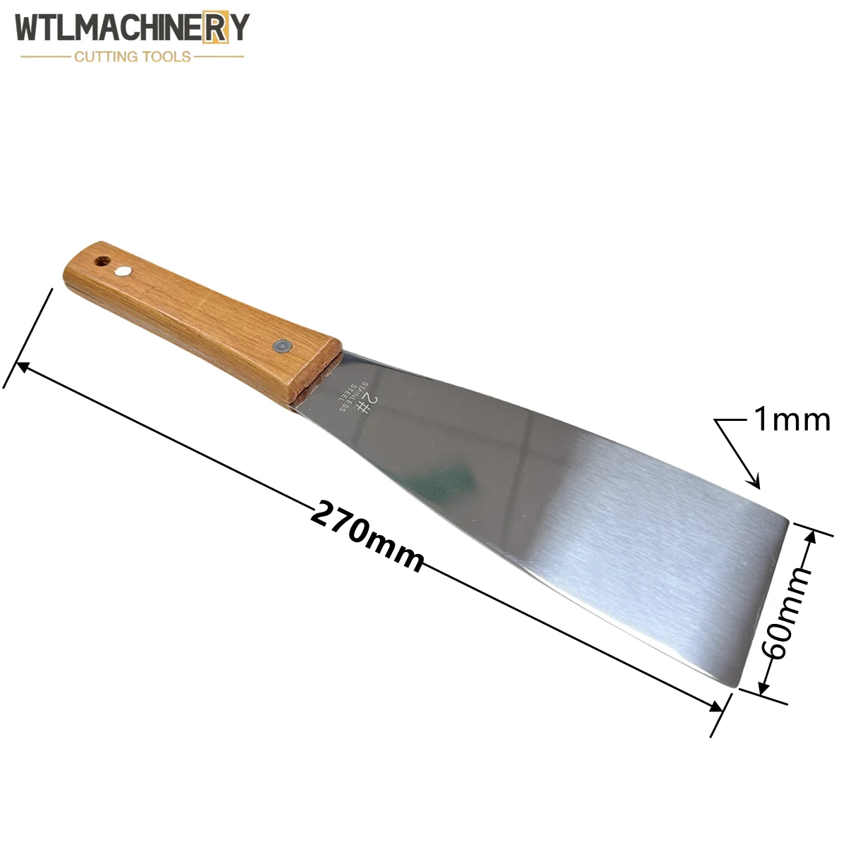 B: 60 mm Tintenschaufel, Mehrzweckschaufel, T: 1,0 mm Spiegel, Edelstahl, hartes Material für Tampondrucker, Offsetdruckmaschine usw.