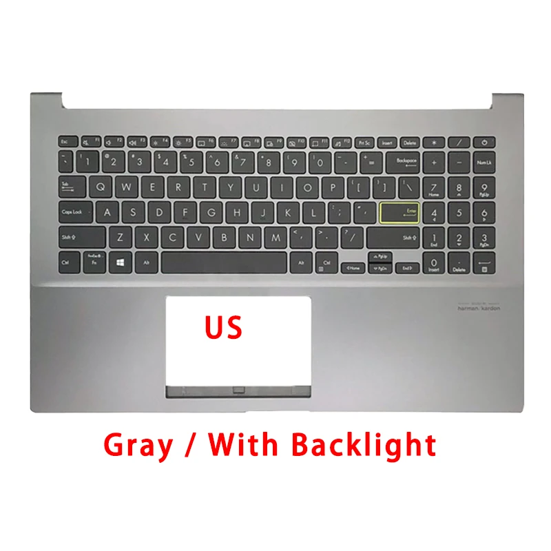 New For Asus VivoBook X521 V5100E X521FL S5600F S533F  2020;Replacemen Laptop Accessories Palmrest/Keyboard With Backlight