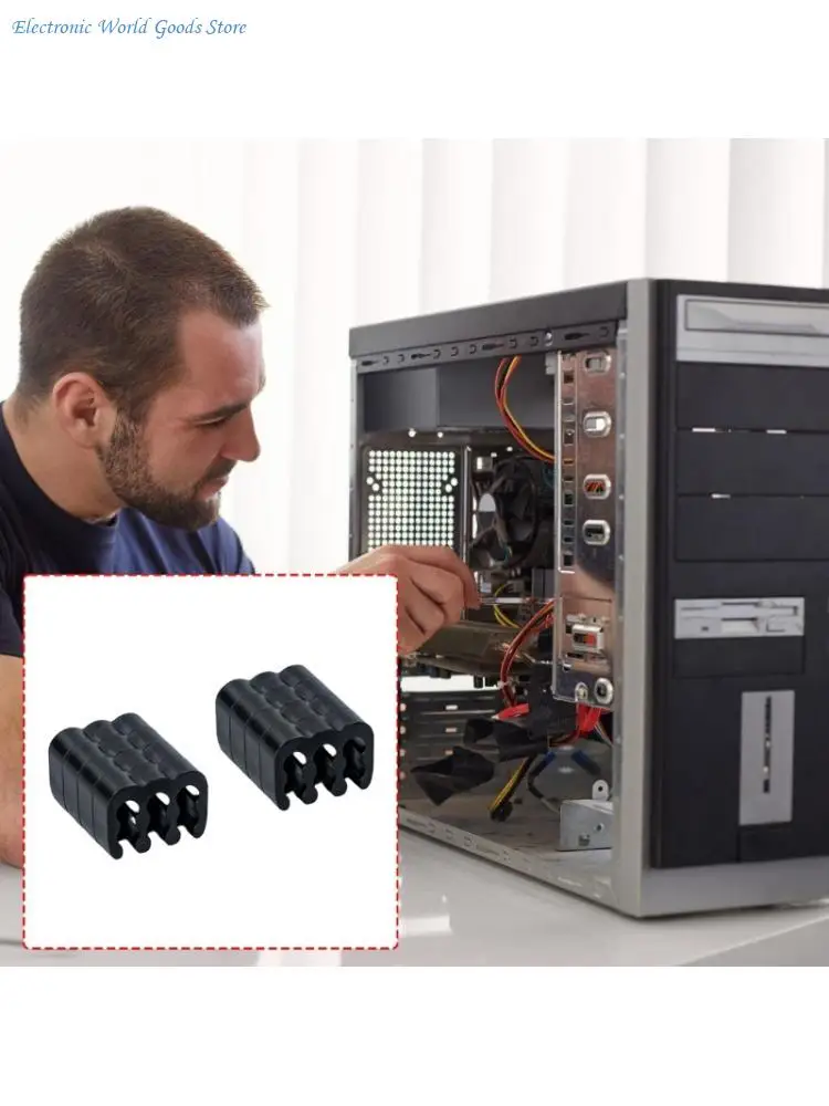 A3PD 8PCS 6Pin Mainboard Cable Management Comb PVC Texture Suitable for Organizing Power Cables and Enhances Case Aesthetics