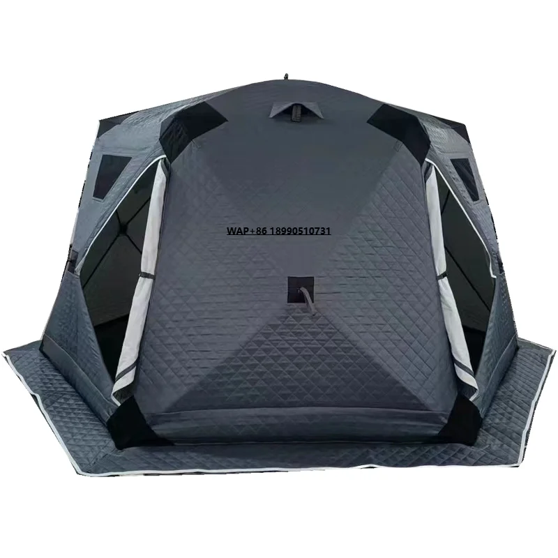 

Hot Selling 4-6 Persons Insulated Hexagon Tent Portable Straight Bracing Type for Outdoor Winter Camping Hiking for Ice Fishing