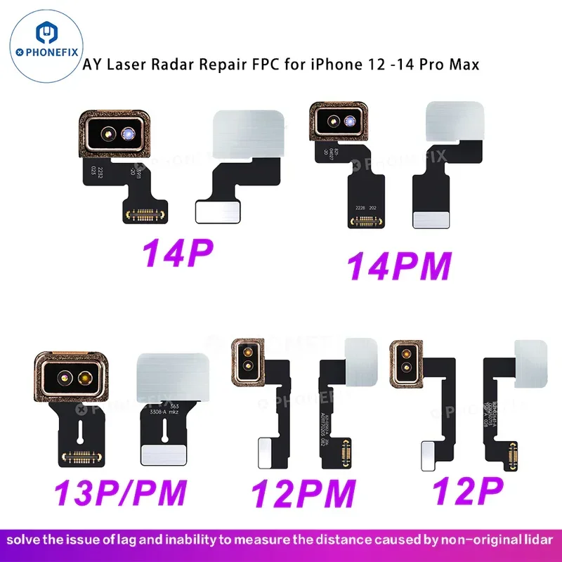 AY A108 Rear Camera LiDAR Module FPC Flex Cable For iPhone 12 13 14 Pro Max Solve Camera Lag Inability to Shoot VR Videos Issues