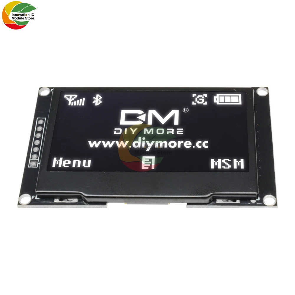 Tela LCD Digital OLED para Arduino, Módulo de Exibição Branca, Placa C51, DIY Eletrônico, Branco, SSD1309, STM32, 128x64, 2.42"