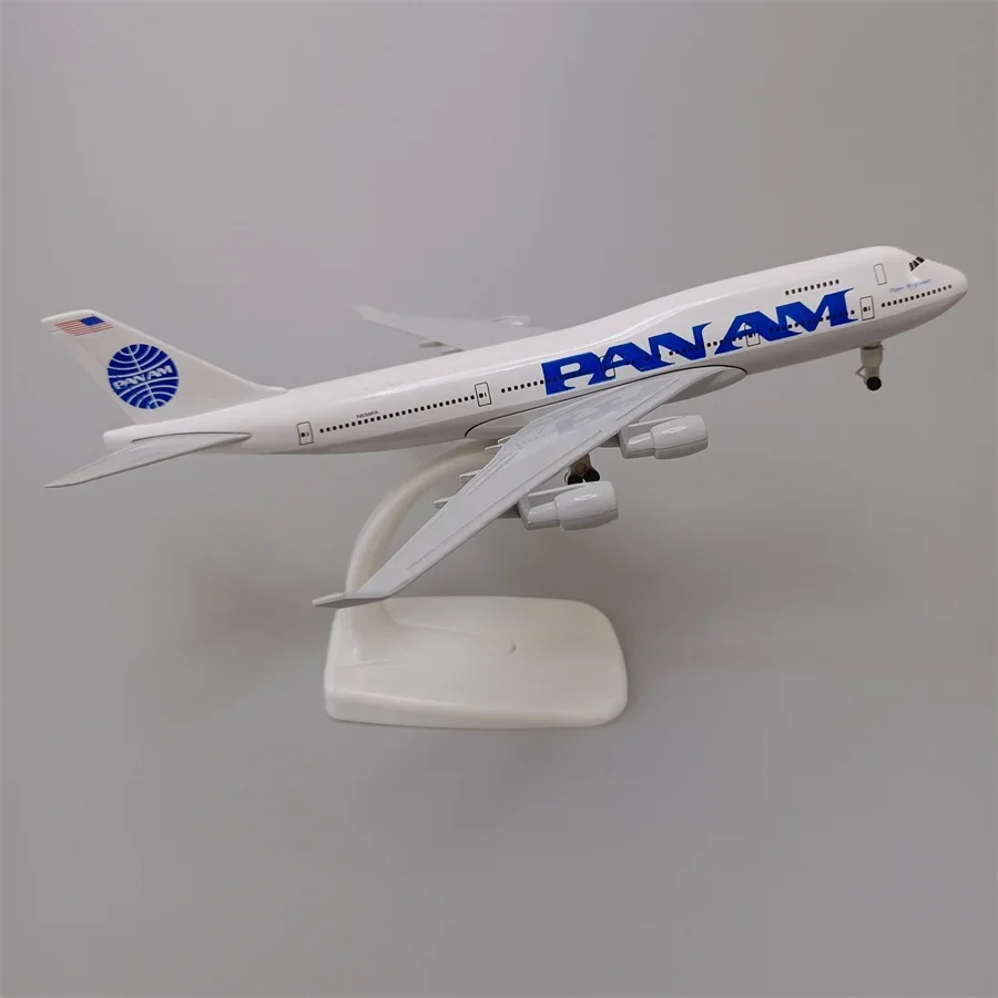 

NEW 20cm Alloy Metal USA Air Pan American World Airways PAN AM Boeing 747 B747 Diecast Airplane Model Plane Aircraft w Wheels