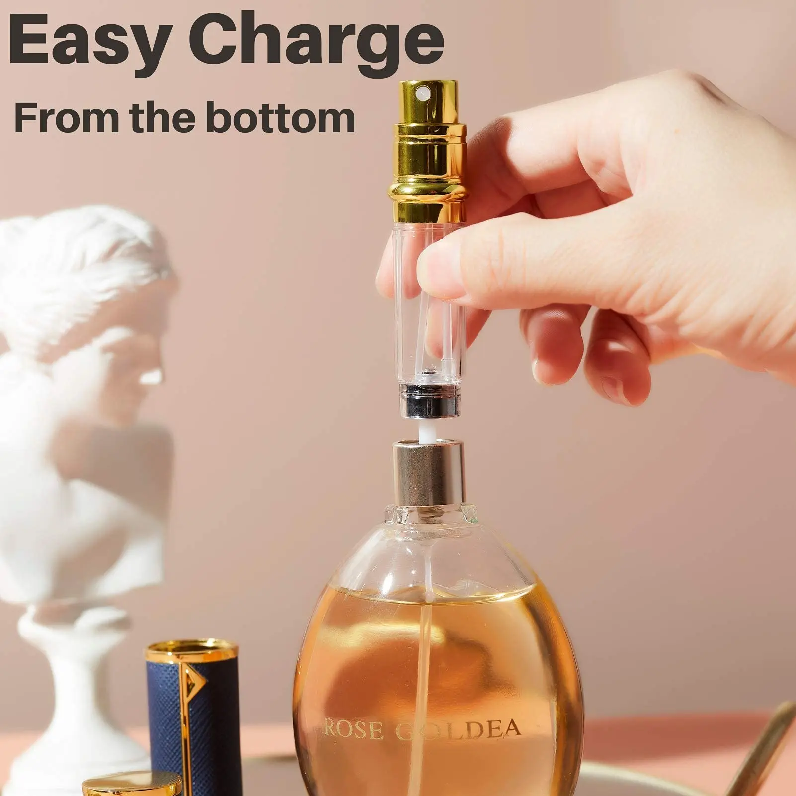10 قطع 5 مل زجاجة عطر محمولة قابلة لإعادة الملء، زجاجة عطر جلدية قابلة لإعادة الملء للسفر والعمل