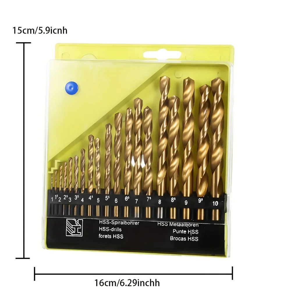 Profissional alvenaria Drill Bit Set, brocas métricas, ponta de carboneto de tungstênio, trabalho para vidro metal telha concreto, 3 em, 16 em-1 em, 13PCs
