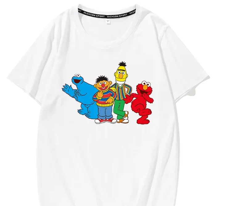 2026 Miniso السمسم الحلو الشوارع الرجال النساء تي شيرت مذهلة تي شيرت قصير الأكمام Crewneck تي شيرت القطن فريد القمم #1