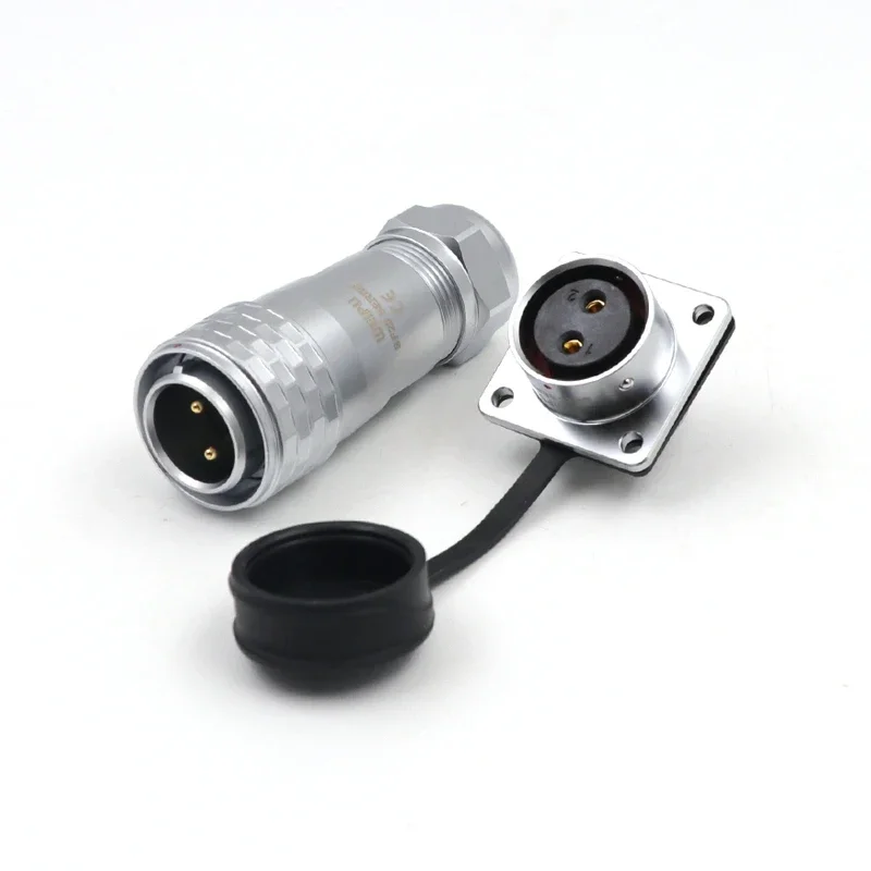 SF20 Waterproof Aviation Plug 2-3-4 - 5-8-9 - 12 Pin 15 Hole IP67 Connector Square Female Receptacle