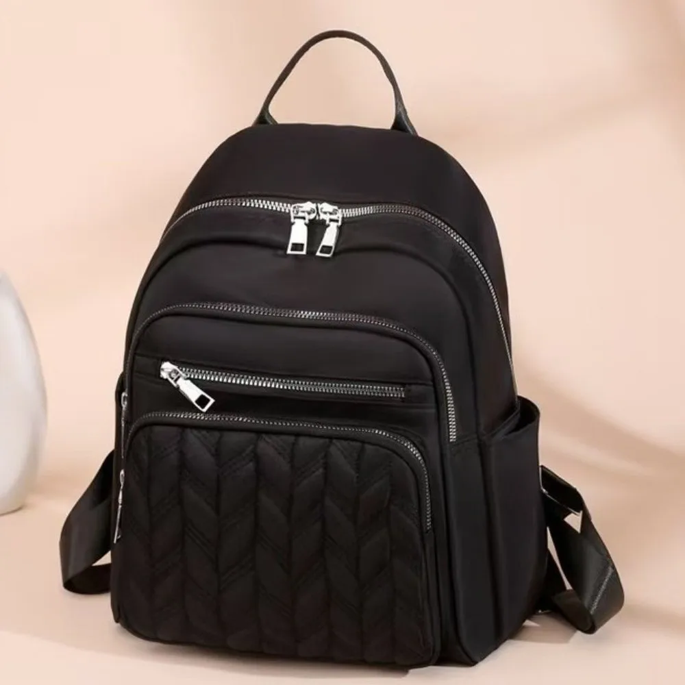 

Waterproof Oxford Cloth Backpacks Large Capacity Durable Nylon Travel Backpacks Fashionable Design Square