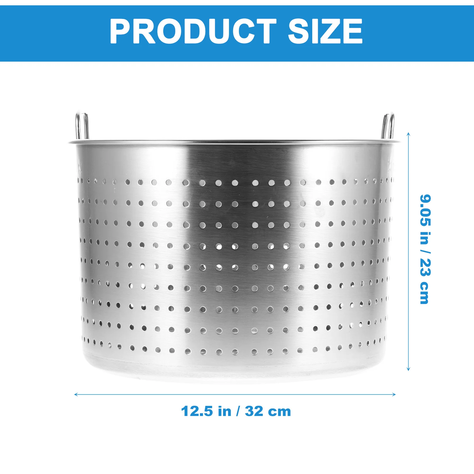 1 قطعة الفولاذ المقاوم للصدأ المأكولات البحرية يغلي سلة مخزون كبير وعاء مصفاة متعددة الاستخدام جراد لوازم الطبخ الحساء المعدني #5