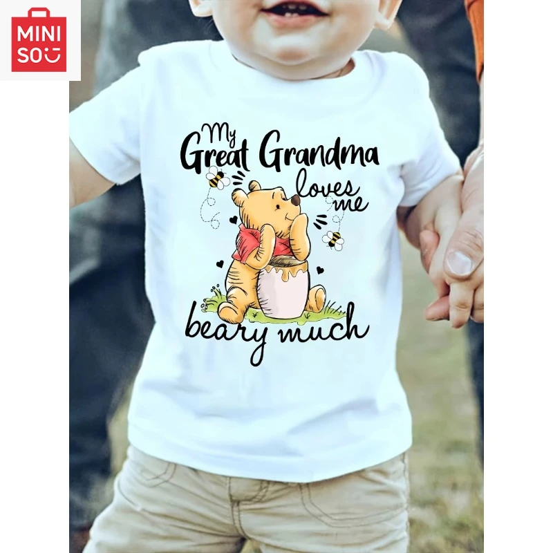 

The Latest Hot-selling Disney Authorized Winnie The Pooh Short-sleeved Fashion Loose Children's Clothing Pure Cotton T-shirt