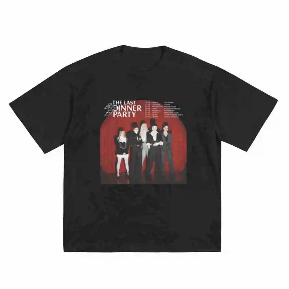 The Last Dinner Party Europe Tour Short Sleeve Tee 100% Cotton T-Shirt