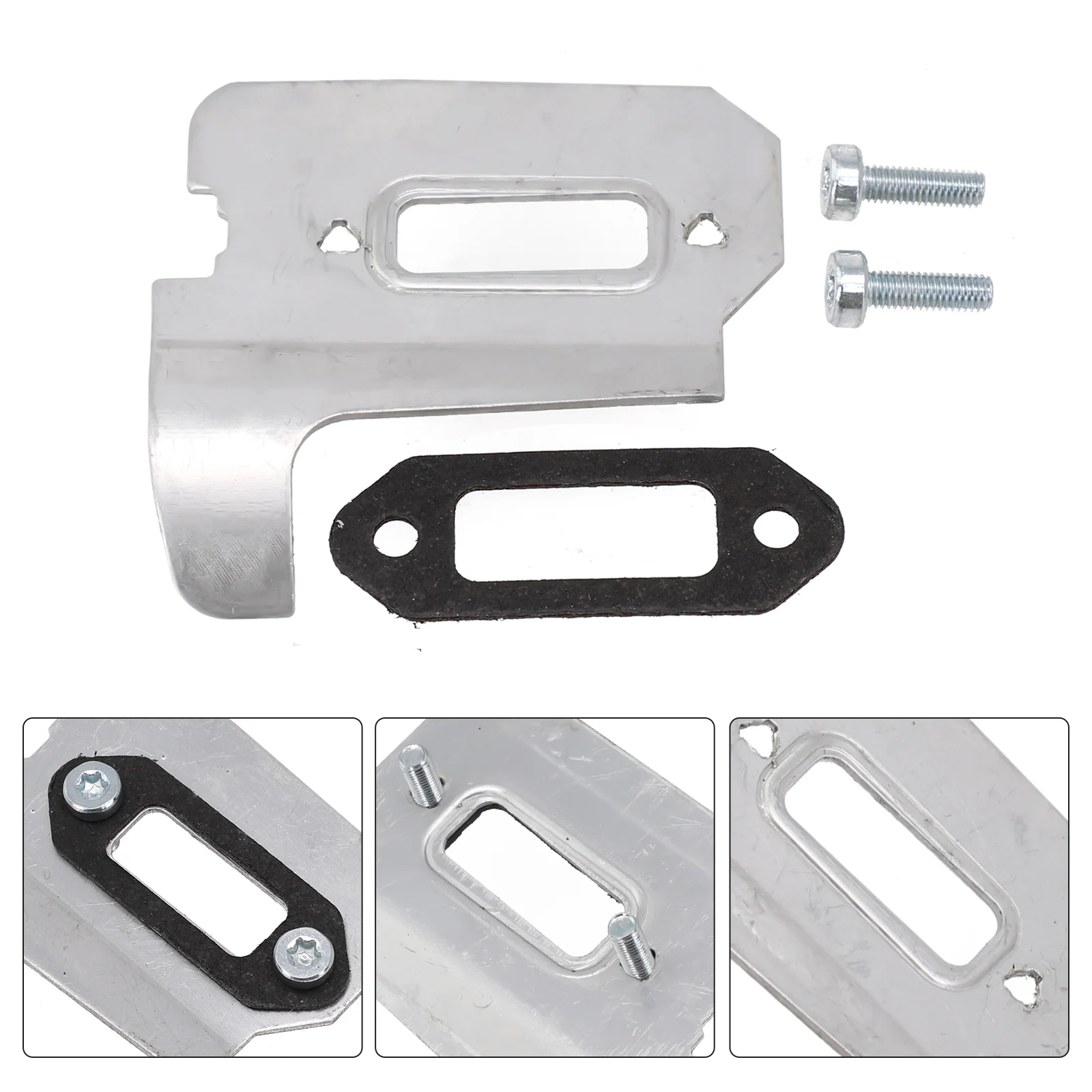 Muffler Gasket Cooling Plate Attachment Concrete Dissipates Efficient Exhaust Light Metal Reliable Business Industrial