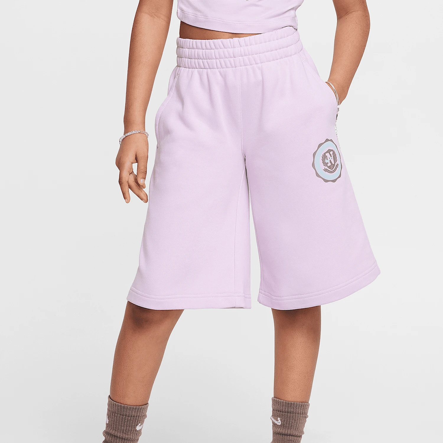 

Nike genuine 2025 children's loose knitted casual breathable outdoor shorts HJ3368-537