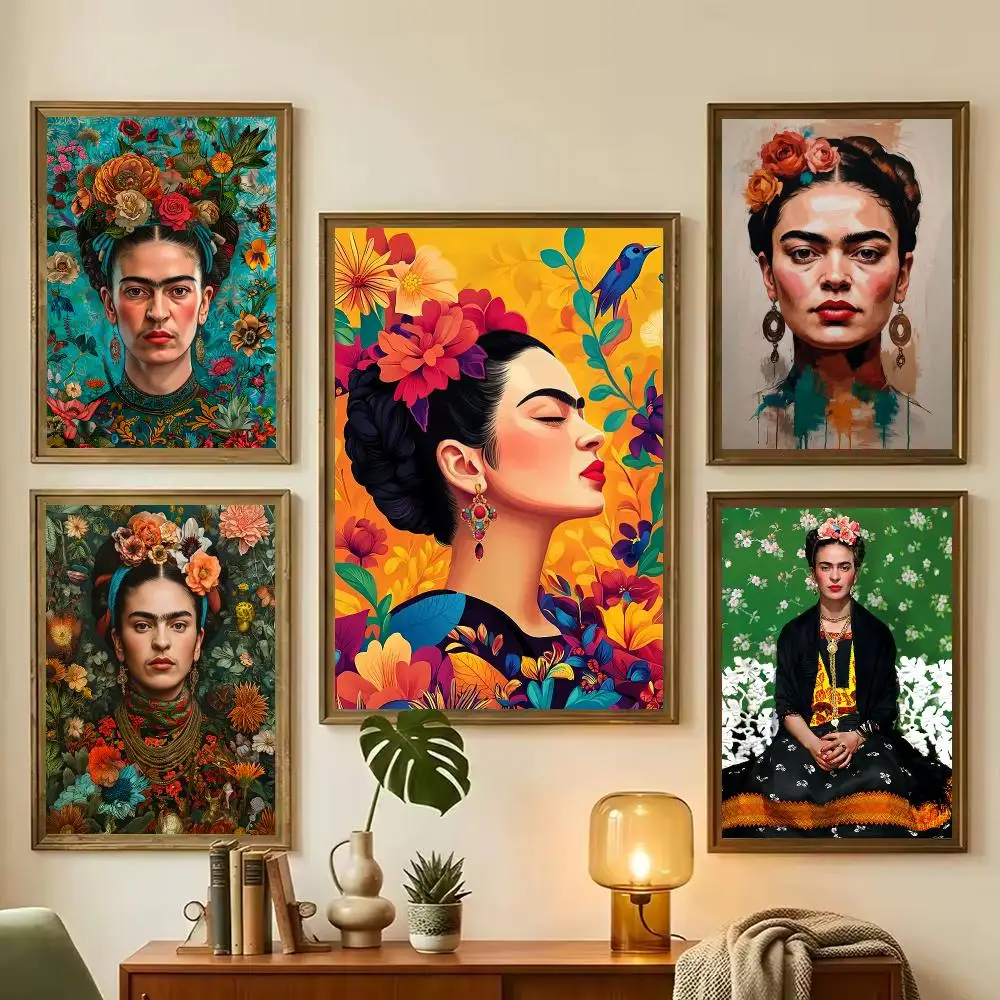 Renowned artist Frida Kahlo Painting Calligraphy Stylish Canvas Poster Wall Art for Living Room Bedroom Office Home Decor