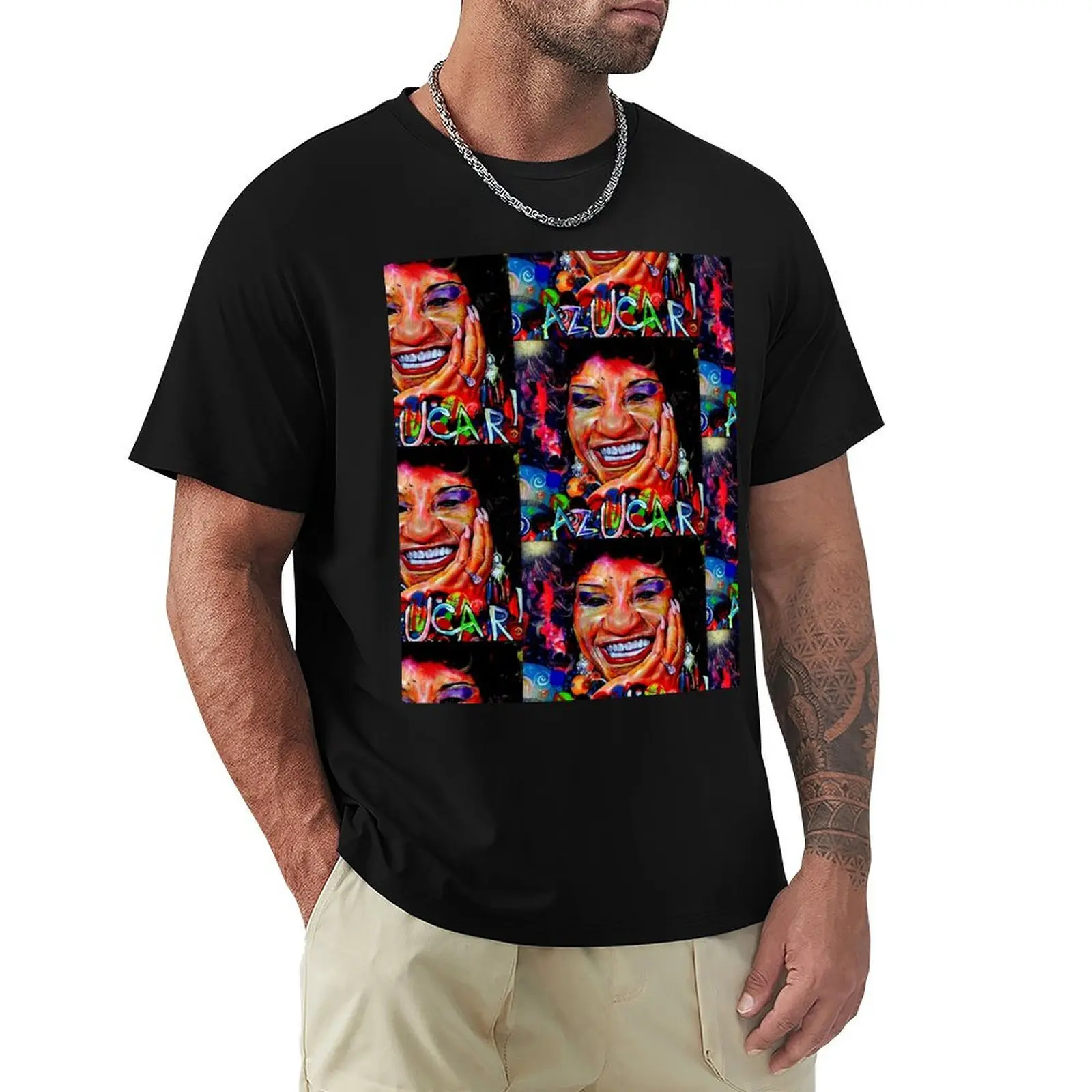 

Celia Cruz, AZúCAR! T-Shirt customs design your own anime clothes men tshirt