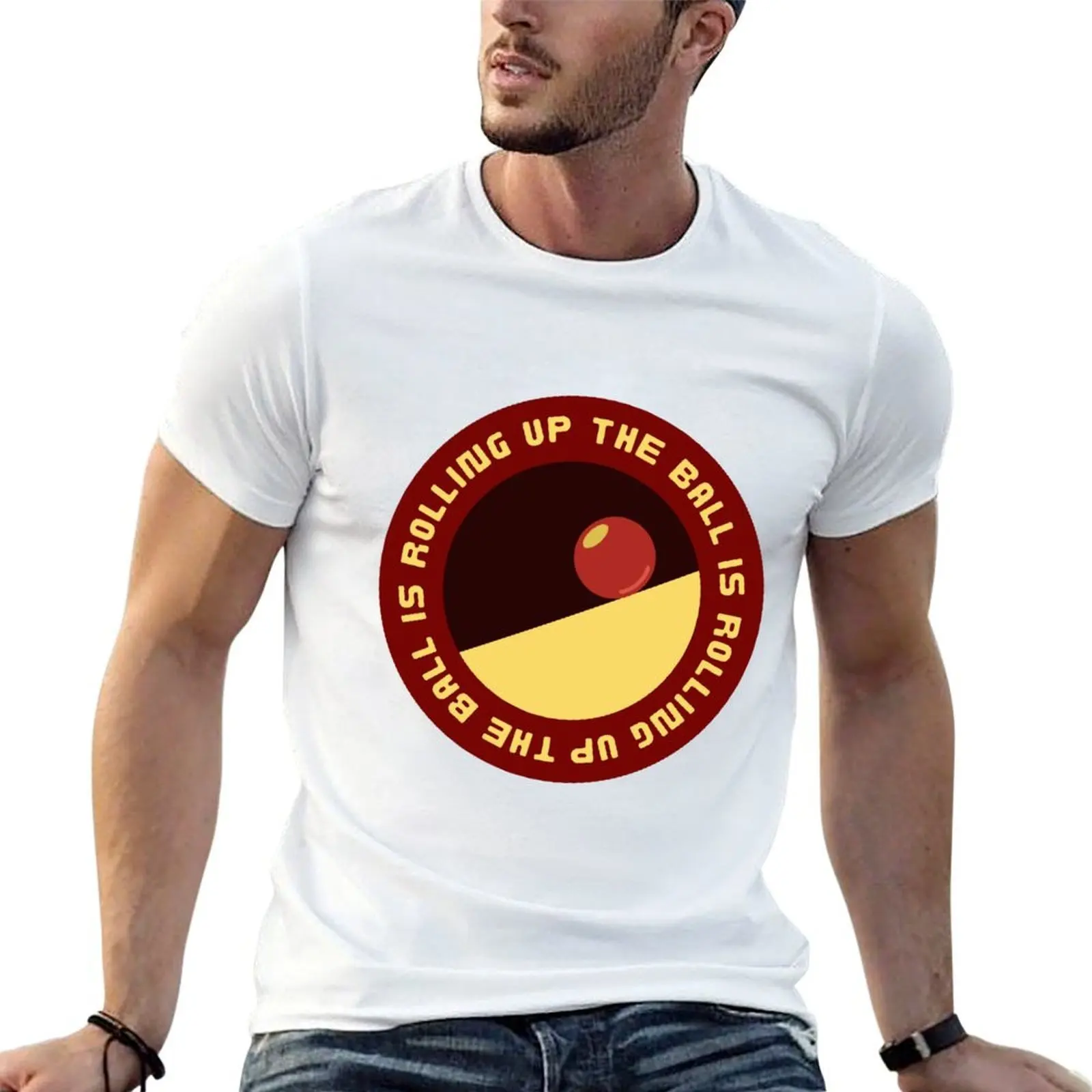 

The Ball Is Rolling Up - A Starstruck Odyssey T-Shirt mens graphic t shirts black cotton t-shirt plain for man package T-Shirt