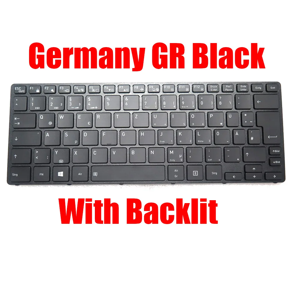 GR IT Laptop Keyboard For Dynabook For Tecra A40-G Germany Italy Black New