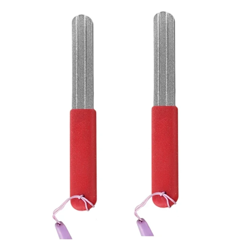 2Pcs Double Sided Fishing Hook Grinding Stone Hook Sharpening File Portable Grinding Tool for Outdoor Fishing Enduring