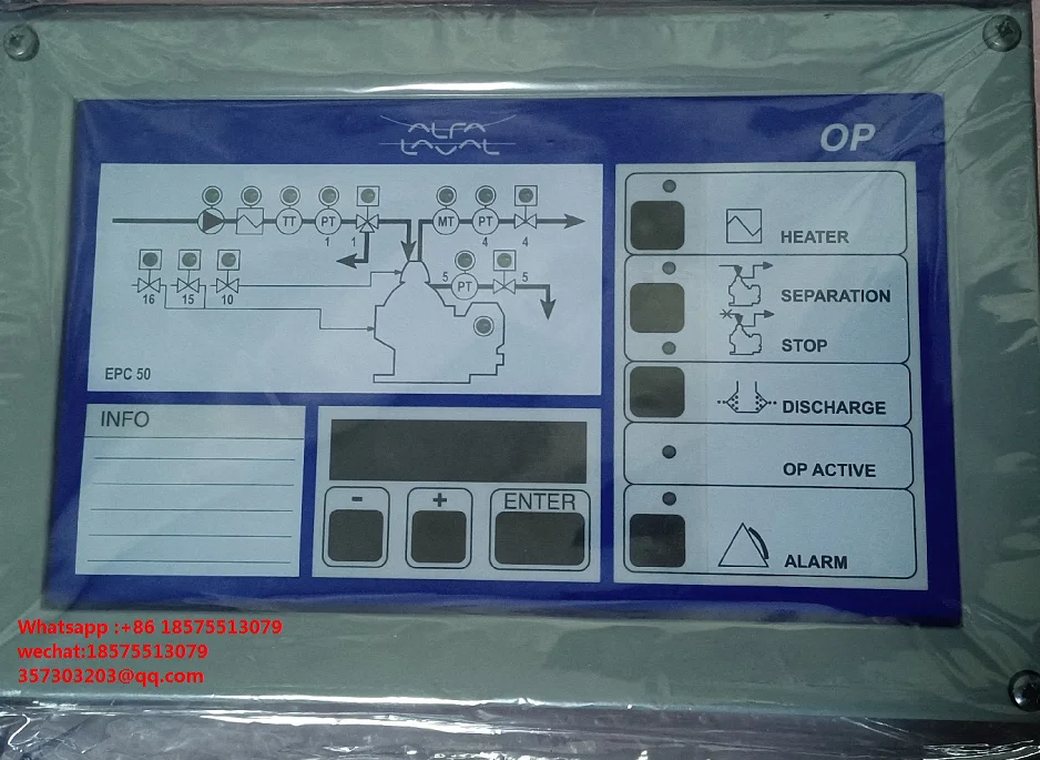 Panel para ALFALAVAL EPC50 3183062451, módulo frontal OP, frontal EPC-50 OP, EPC 50