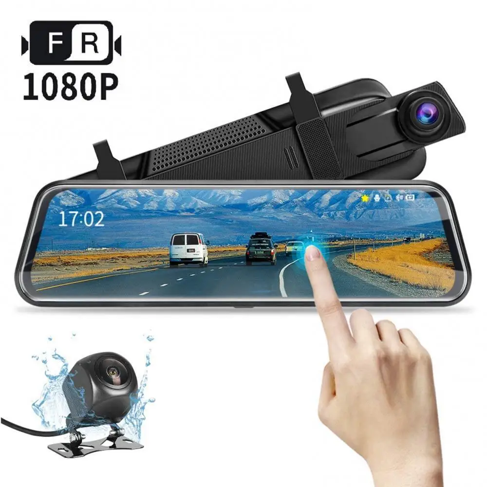 

10 Inch 24H Driving Recorder HD 1080P Mirror Car Dash Cam Dual Lens Video Recorder Car DVR Dash Camera Black Box Dashcam