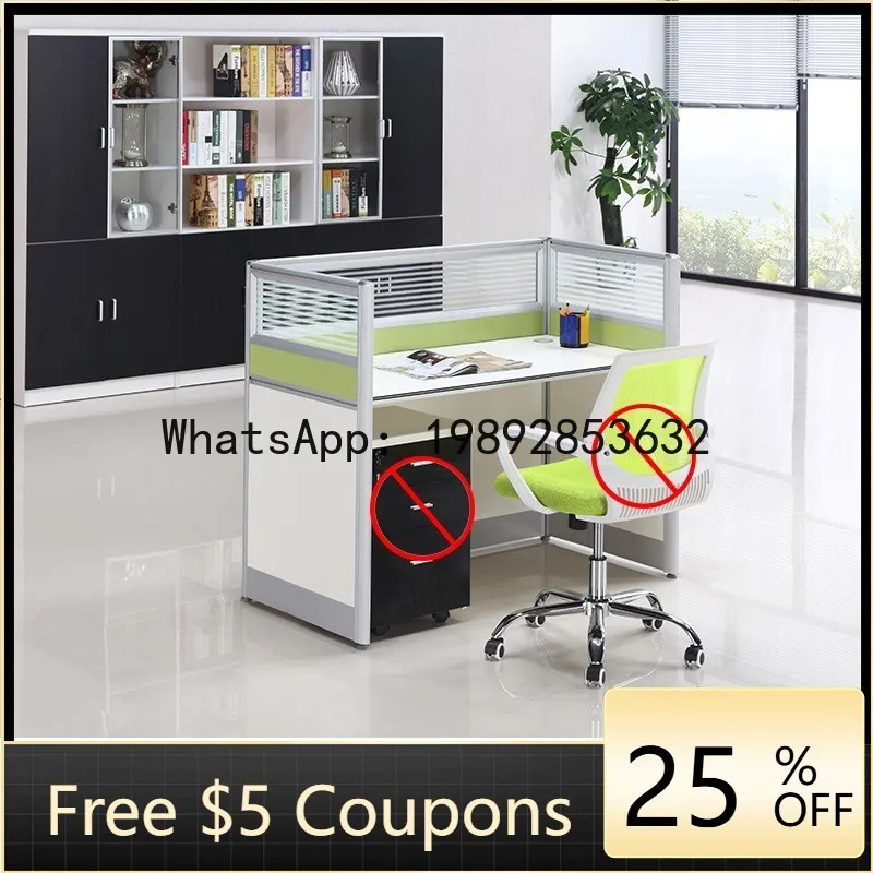 Z5 Alloy Screen Employee Desk Simple Office 4-Person Desk and Chair Set