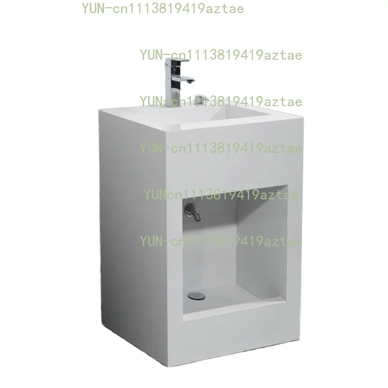 Square Wudu Stone Floor Standing Pedestal Foot Wash Basin Sanitary Sink Bucket