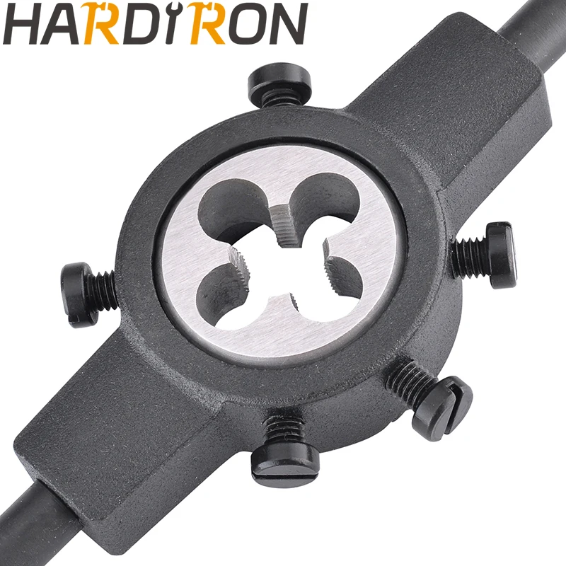 Круглая резьбовая матрица Hardiron 3/8-28 UN, машинная резьбовая матрица 3/8 x 28 UN для правой руки