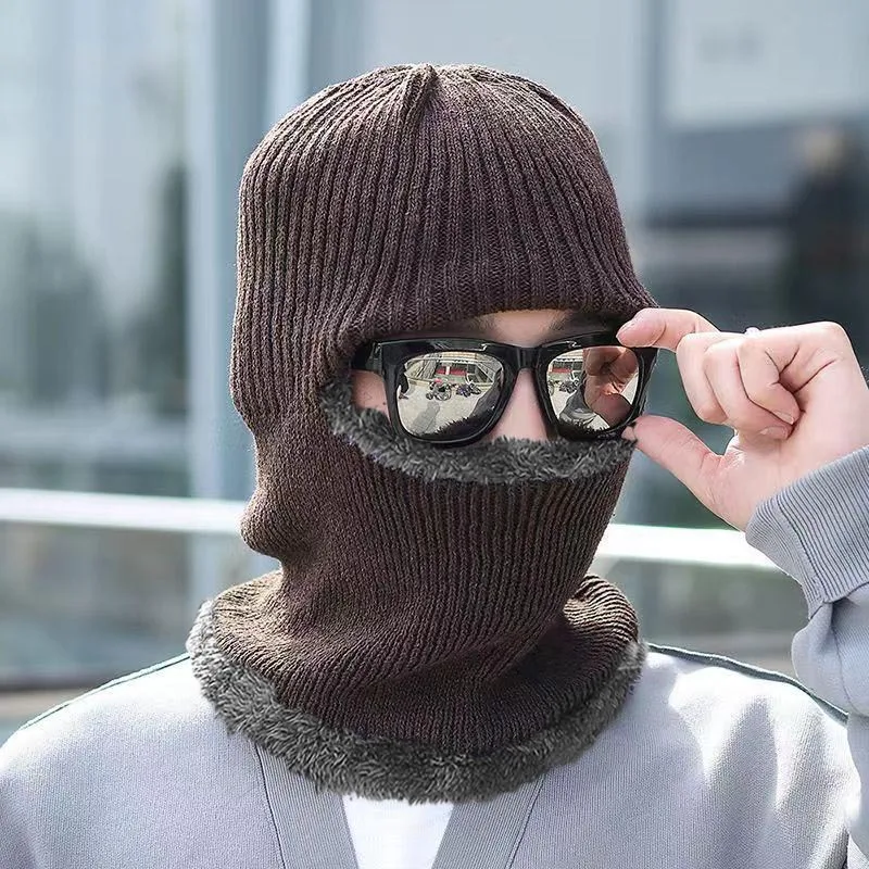 بالاكلافا من الصوف الحراري الشتوي - قناع تزلج مقاوم للرياح للطقس البارد للرجال والنساء في الهواء الطلق لركوب الدراجات وغطاء حماية للأذن
