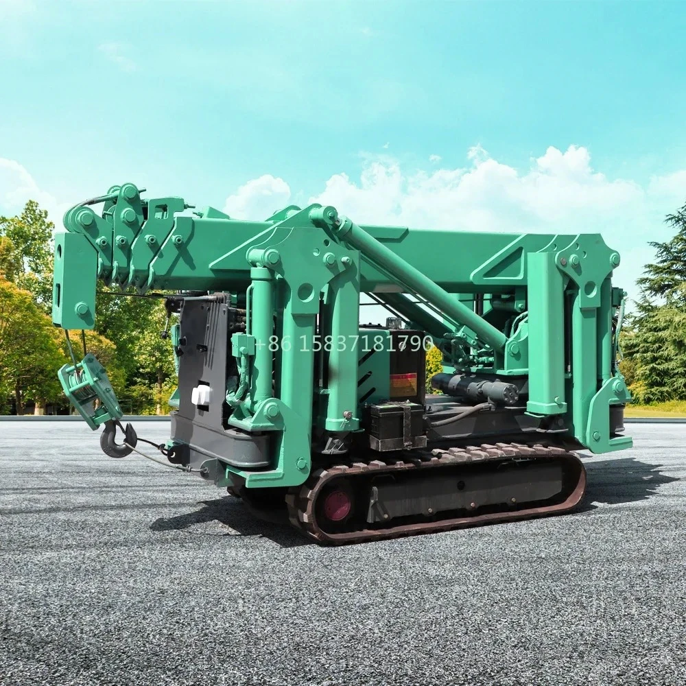 Construction Spider Crane 3t Mini Telescopic Spider Crane 1 Ton Indoor Outdoor Electric Telescopic Spider Crane Car for France