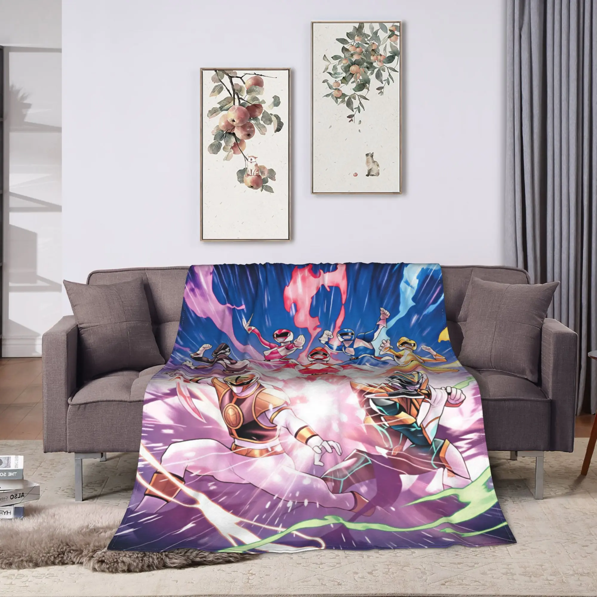 Super Sentai Blanket  Airplane Travel Flannel Bedding Throws For Couch Bed Soft Warm Design Quality Bedspread Gift Idea