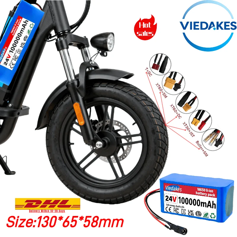 24V 100Ah Lithium Battery Pack (7S3P)Long-Lasting Power for E-Bikes/E-Scooters,Portable Design Compatible Gear Ideal for Outdoor
