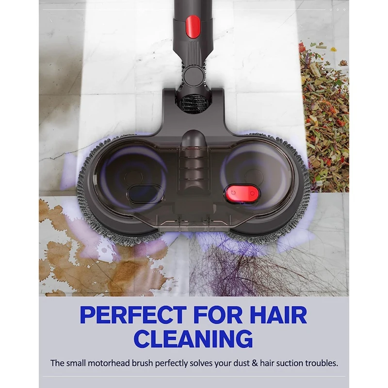 Piezas de cabezal de fregado húmedo y seco eléctrico para aspiradora Dyson V15 V8 V7 V10 V11, con tanque de agua extraíble, 6 paños de fregona