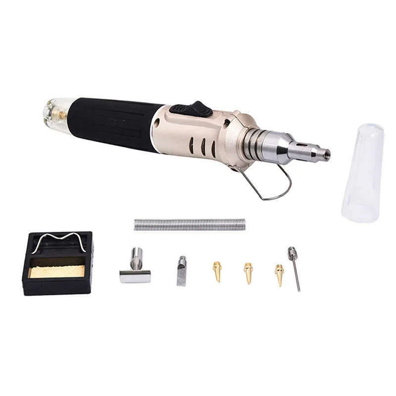 

IALJ-30X HS-1115K 10-In-1 Multifunction Gas Soldering Iron Case Set Lighter Spray Set Welding Equipment