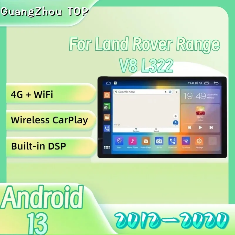 

13.3 For Land Rover Range Rover Vogue V8 L322 2002-2012 Car Multimedia Player Radio Receiver 1920*1200 GPS CarPlay Supports 4*4