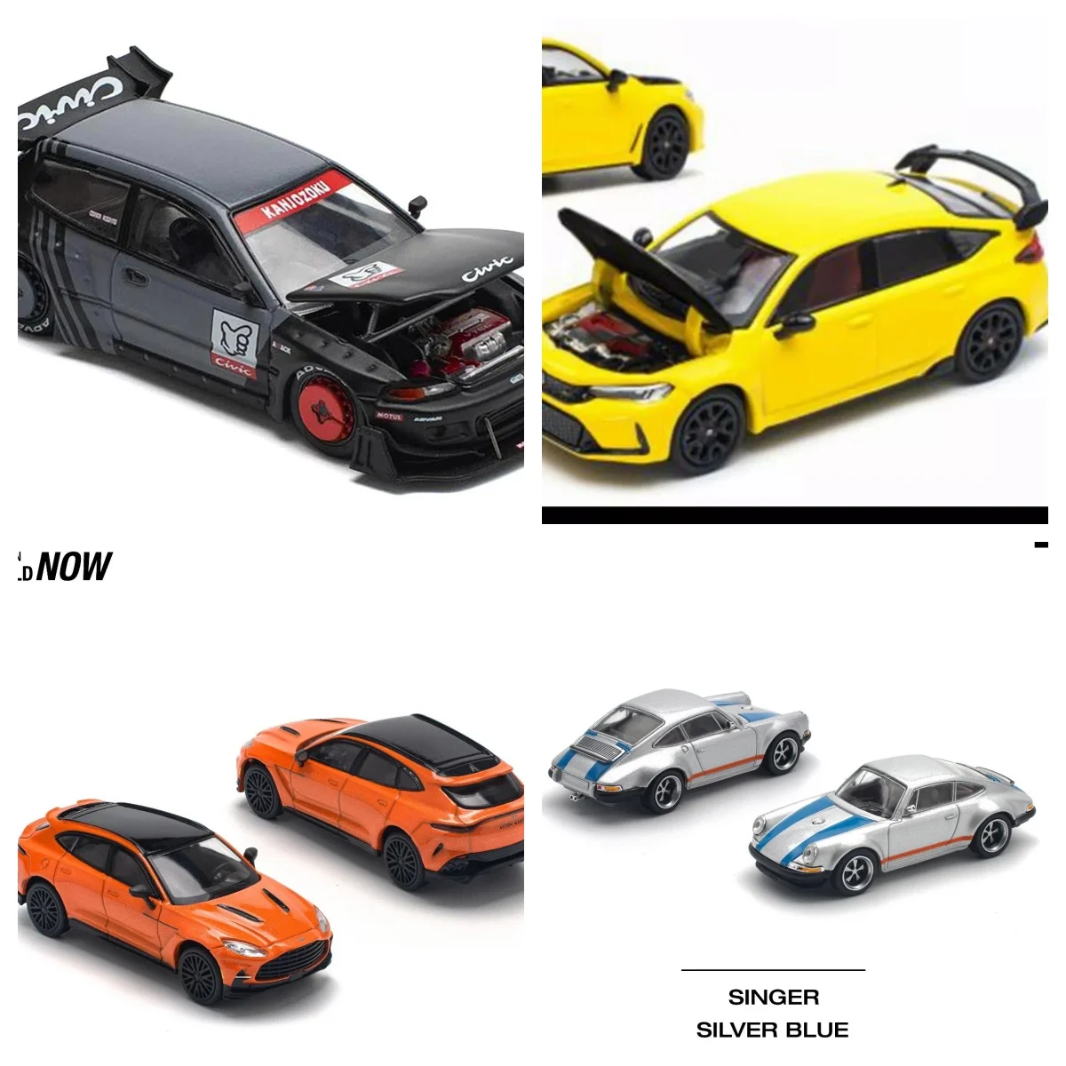

Pop Race 1/64 DBX 707 Pandem civic EG6 Golf GTI MK2 Singer Type R Fl5 JDM Литая под давлением модель автомобиля Коллекция ограниченного выпуска Хобби