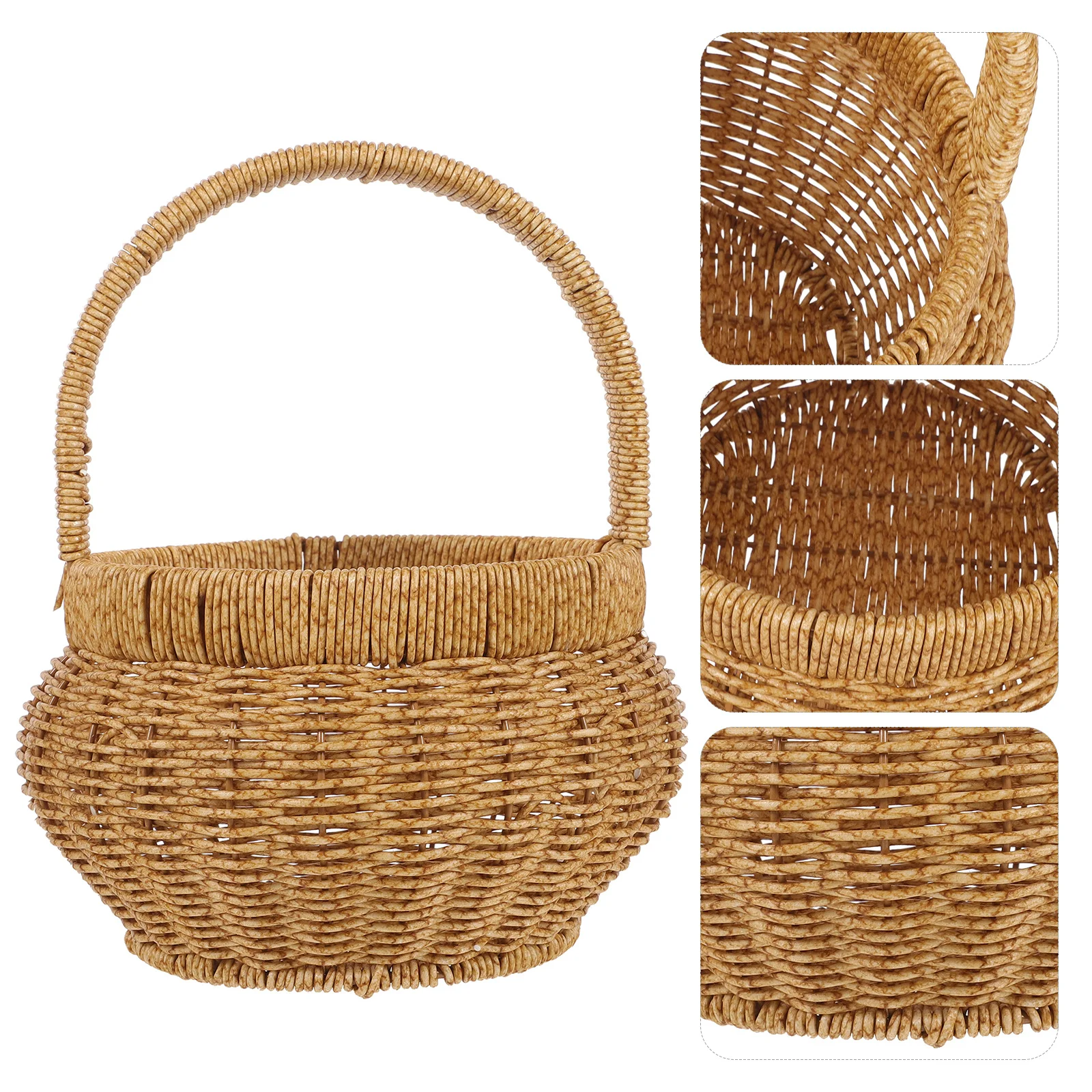 

Woven Basket Multi-Function Egg Holder Decorative Storage for Home Farmhouse Kitchen Interior Decor Gift Woven Egg Basket
