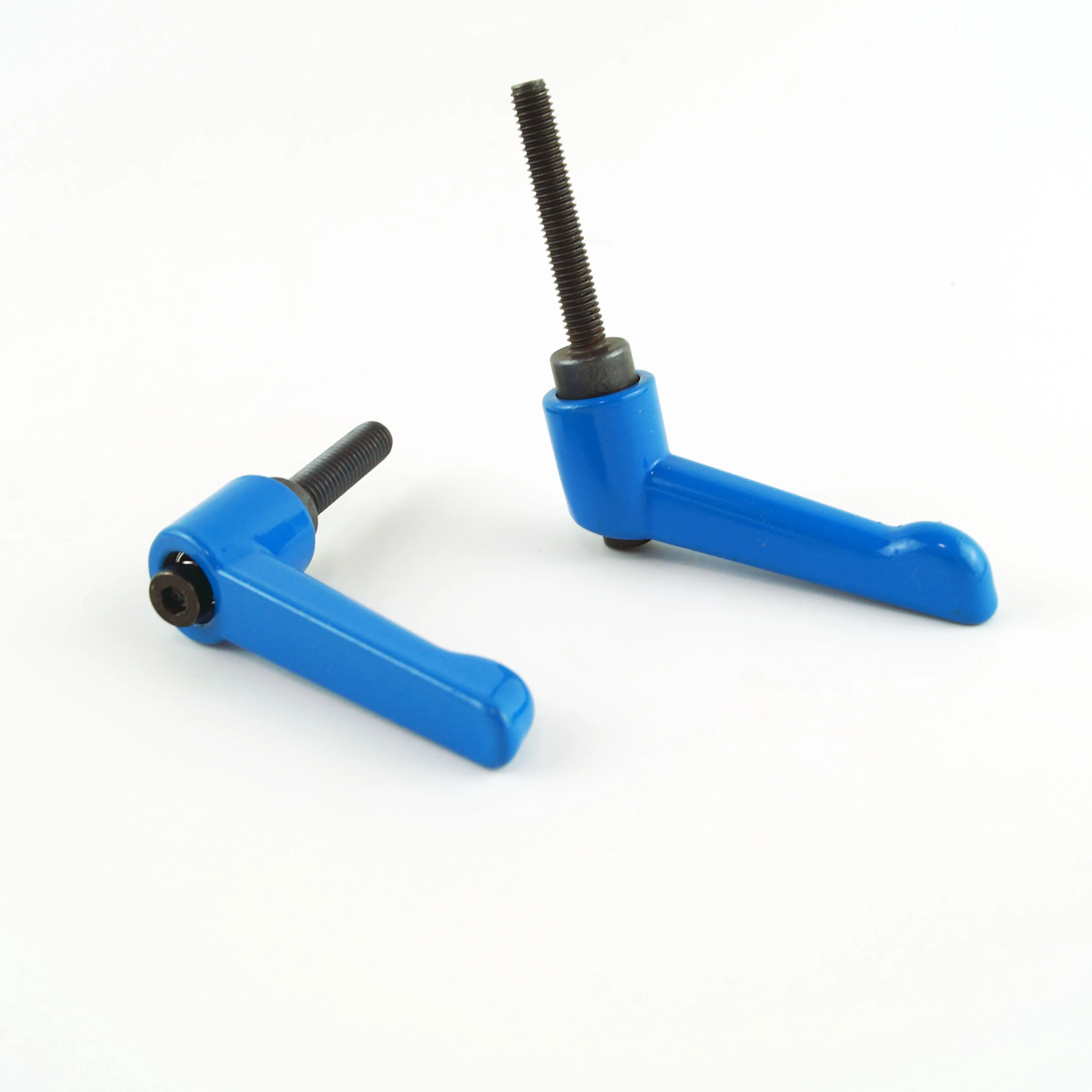 

M5 M6 BLUE Solid Adjustable handle ,Zinc alloy clamping levers tesion lever clamping handle