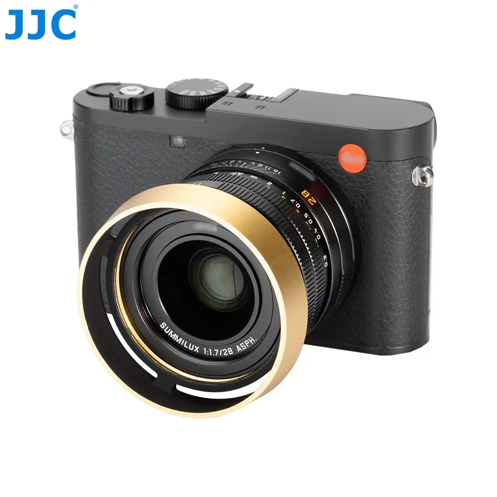 

JJC Metal Lens Hood with Cap for Leica Q3 43 Q3 Q2 Q Digital Camera Lens Black Gold Replaces Leica Round Lens Hood Q Lens Cover