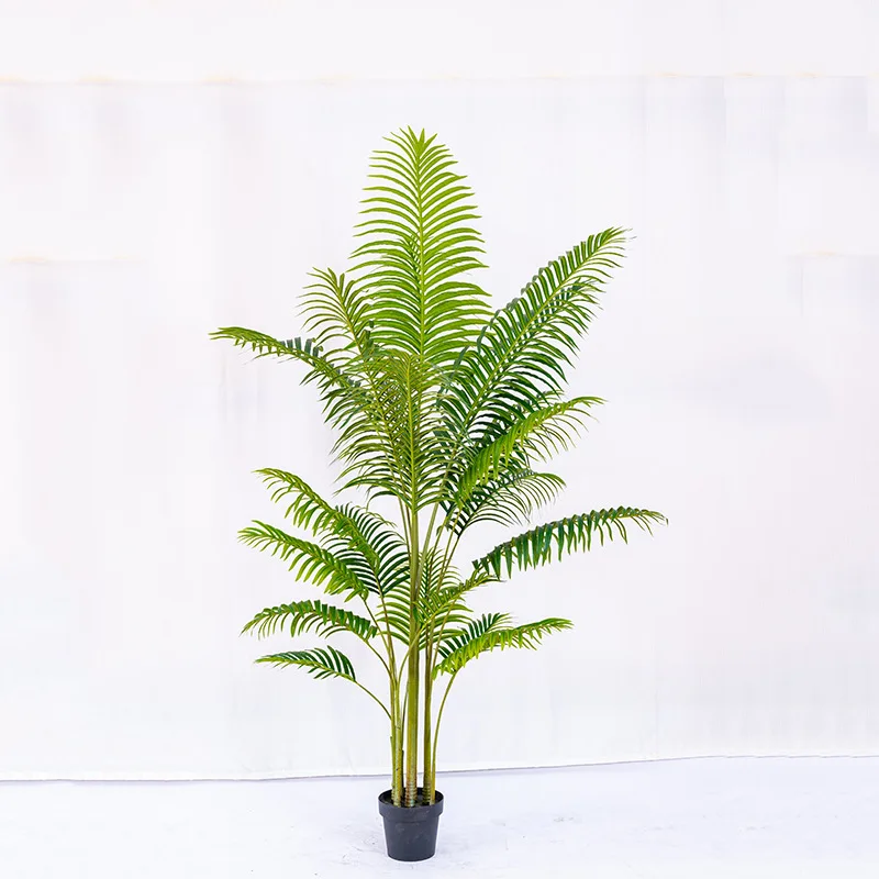 #￥Wholesale Scandinavian Style Indoor Greenery Ornament Large Potted Phoenix Tail Sunflower Classy Simulated Christmas New Year