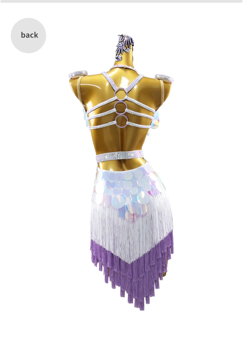 Lateinamerikanisches Tanzkleid Damen Party Ballroom-Rock Cheerleader-Kostüm Mädchen Sportlich Sexy Elegante Outfits 2026 Kurzes Abendkleid – Detail 10