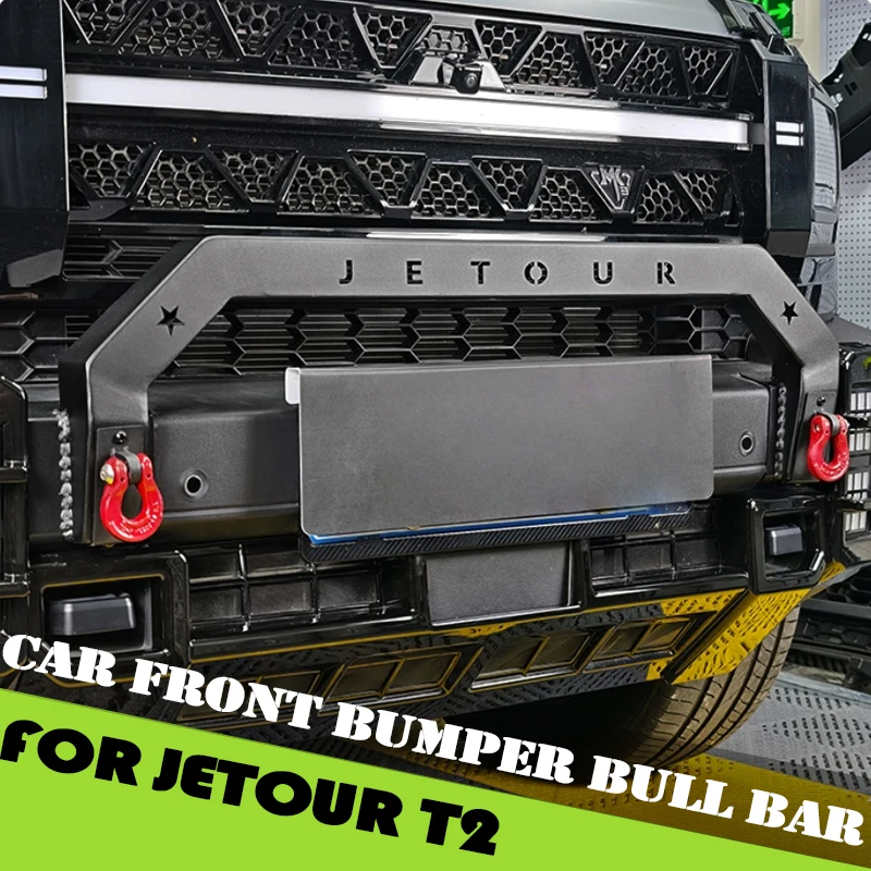 Car Front Bumper Bull Bar Fit for Jetour Traveller T2 C-DM Modified Third-generation with Trailer Hole Anti-collision Bumper