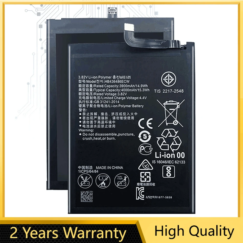 HB436486ECW Battery For Huawei Mate 20 10 10Pro/P20 Pro ALP-L09  L29 BLA-L09 / for Honor View 20 V20 PCT-L29  PCT L29