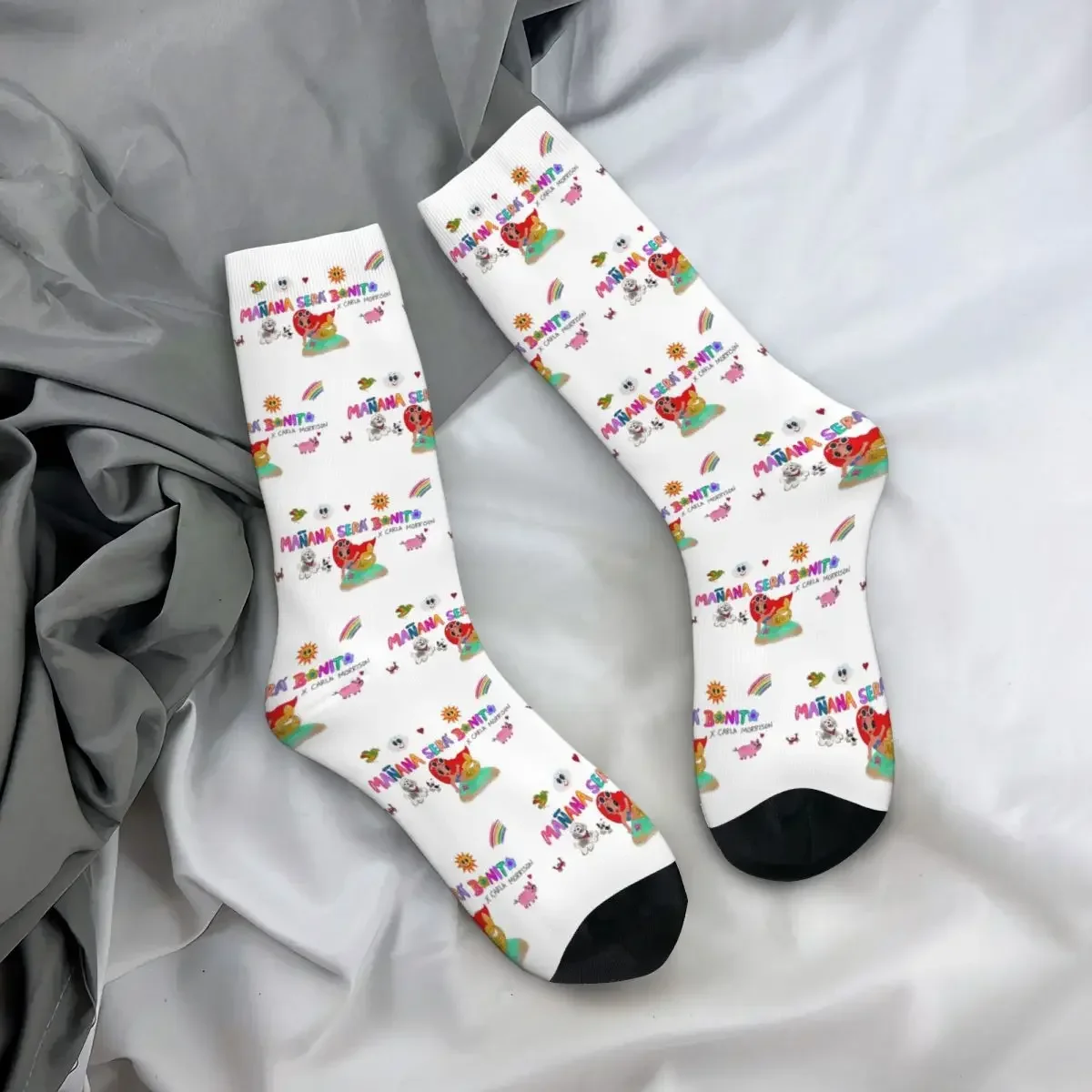 Karol G Manana Sera Bonito Calcetines Harajuku Medias súper suaves Calcetines largos para todas las estaciones Accesorios para regalos unisex