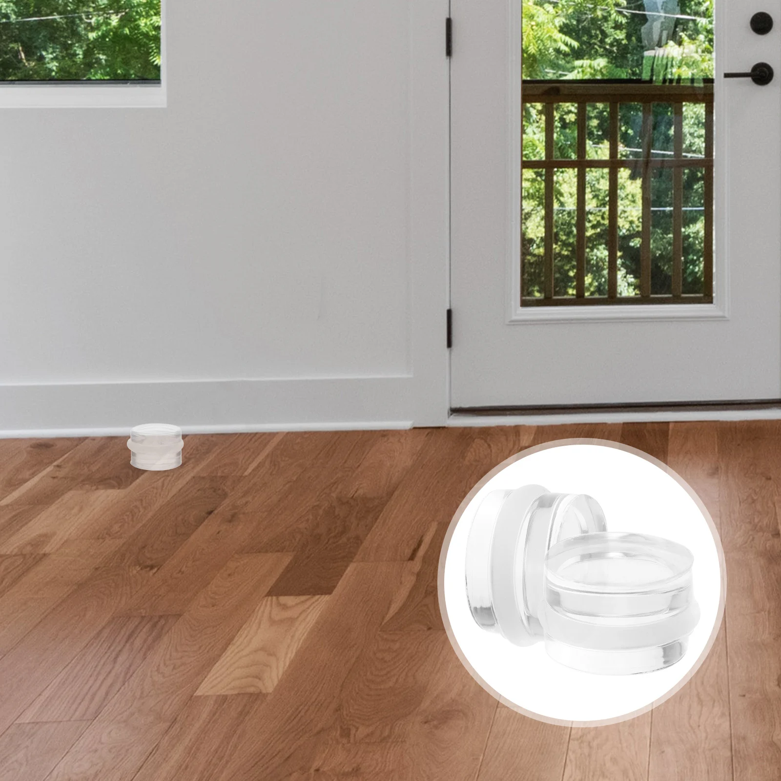 

2 Pcs Door Stop Interior for Doors Handle Stopper Doorknob Room Blocker Silicone Wedge Plug