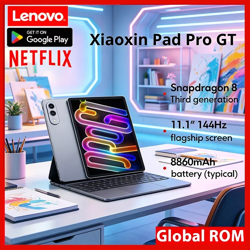 2026 New  Lenovo Xiaoxin Pad Pro GT Tablet 11.1'' 3.2K LCD 144Hz Display Snapdragon 8 Gen 3 CN Version  8860mAh Android Pad P