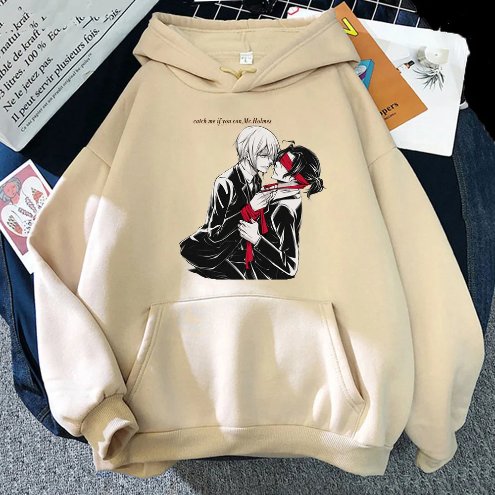 2023 Japan Anime Moriarty De Patriot William En Sherlock Bl Manga Hoodies Fashion Cartoon Winter Casual Oversize Zelf Sweatshirt