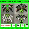 新しい ABS オートバイフェアリングキットカワサキニンジャ ZX6R 636 ZX-6R 2013 2014 2015 2016 2017 2018 フルフェアリングキットボディワーク 1