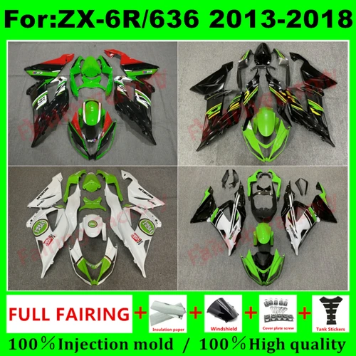 新しい ABS オートバイフェアリングキットカワサキニンジャ ZX6R 636 ZX-6R 2013 2014 2015 2016 2017 2018 フルフェアリングキットボディワーク