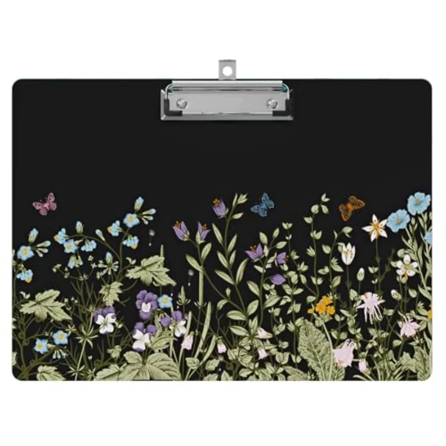

Clipboard Horizontal Wooden with Designs A4 Letter Standard Size Cute Clipboards with Low Profile Clip for Drawing, Office Art